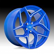 Niche Torsion M268 Anodized Blue Milled Custom Wheels